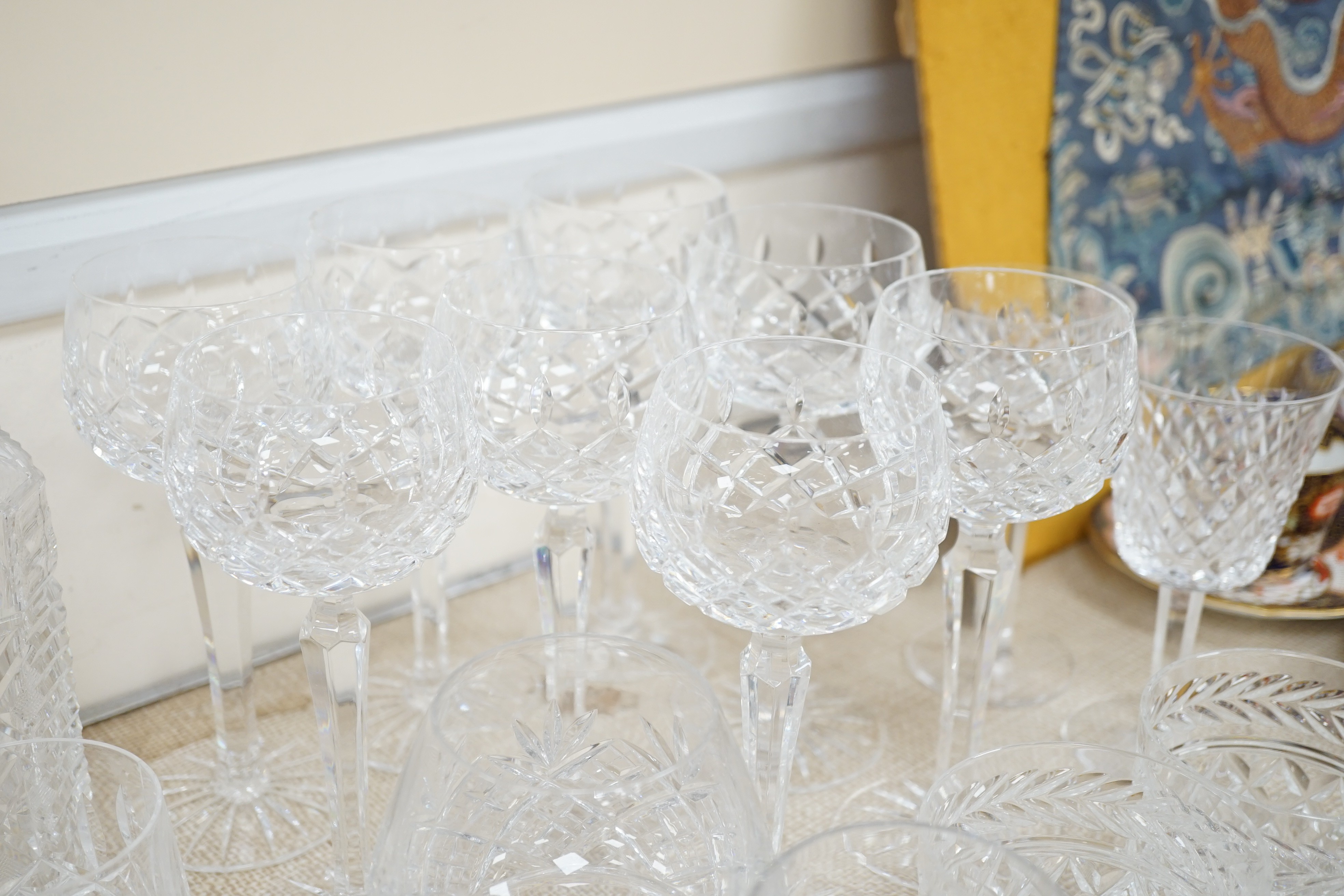 A part suite of Waterford drinking glassware in Alana pattern and others